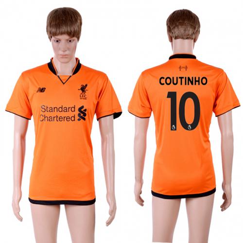 Liverpool #10 Coutinho Sec Away Soccer Club Jersey - Click Image to Close